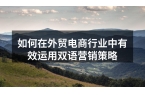 如何在外贸电商行业中有效运用双语营销策略